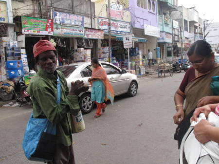 A man on the streets of Ongole