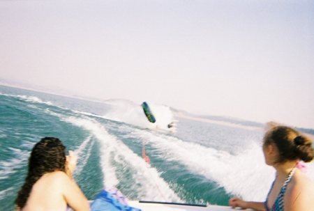 boating at the lake