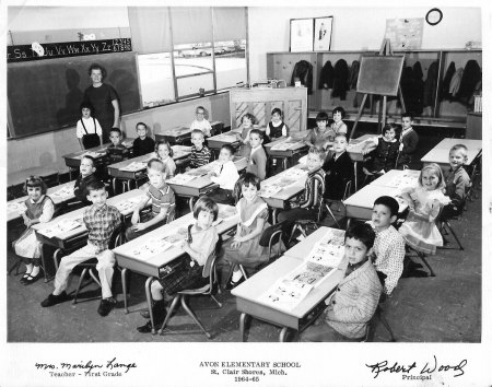 Grade 1 Avon Elementary School 1965