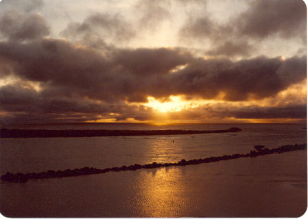 Brewing Storm at Sunset