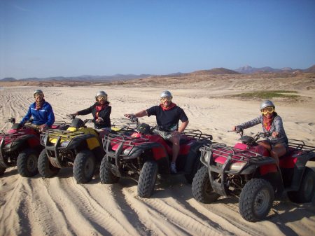 4 wheeling on the beach in Mexico