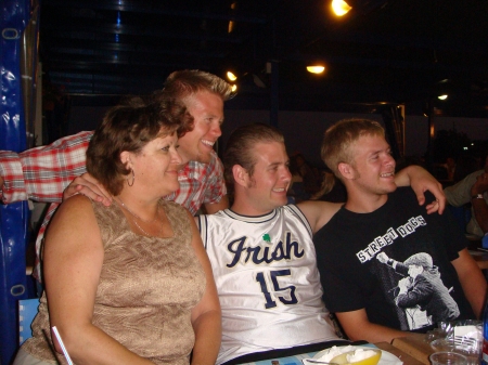 Boys with Aunt Mary in Napoli