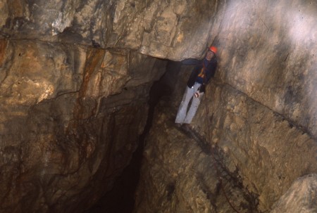 Early caving with Bill Macdonald - 1976