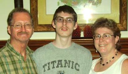 Matt and his parents, 2007