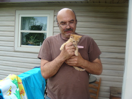 Ed and kitten.