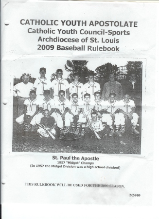 50&#39;s All Star Baseball Team, St.Paul the Apostl