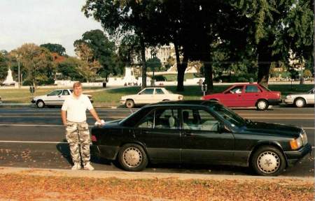 Capitol Hill with the company car