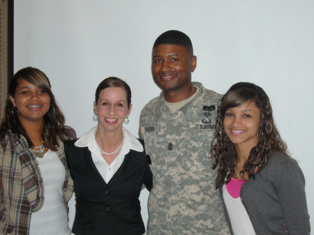 Troy and his womenfolk at his retirement lunch