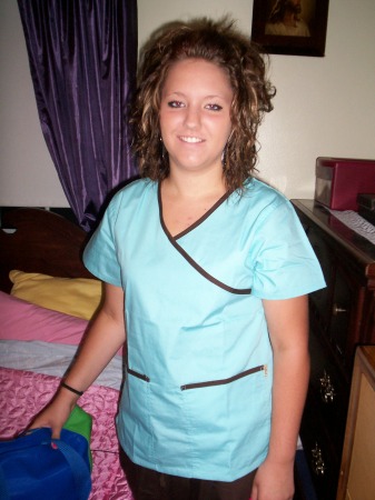 Necole in her Medical Uniform