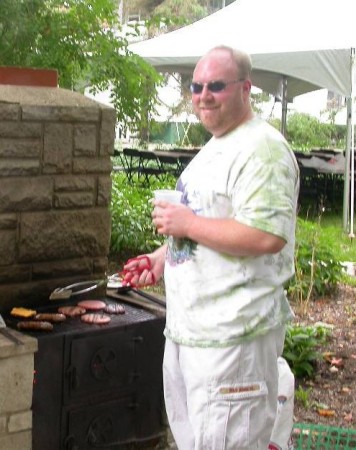 grilling at ISU student/faculty cookout