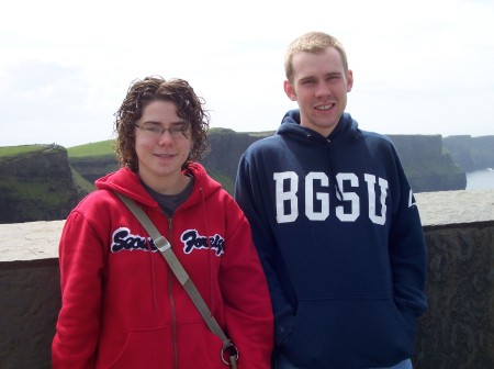 Kelsey and Jake at the Cliffs of Moher