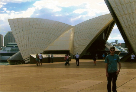 My sweet friend in front of the SOH