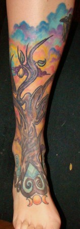 The Tattooed foot-leg combo :D