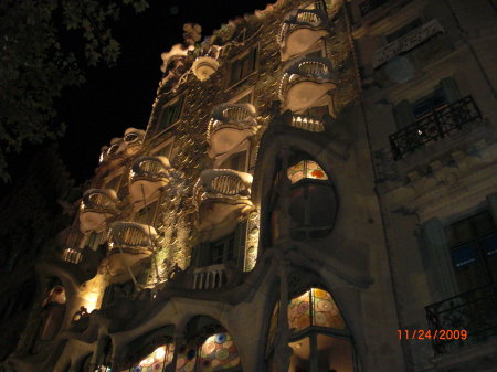 Barcelona Gaudi by night
