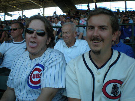 Kyle (L) and Kerry (R)  Go Cubs Go!