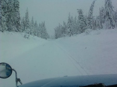 Drivng through Mt. Shasta, CA 1-21-2010