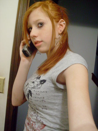 Kaitlin - talking on the phone.