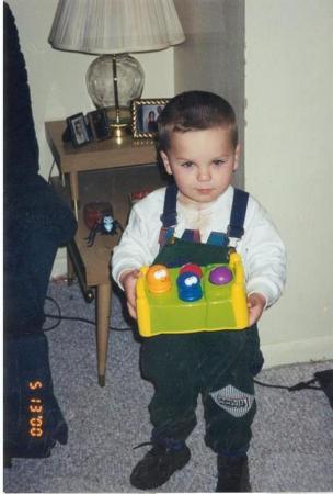 my youngest boy chris at 3 christmas.