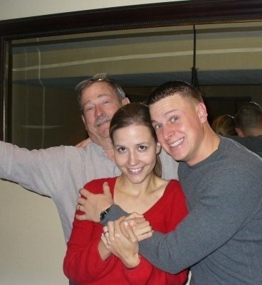 Dad, Jenny & Aaron partying in basement