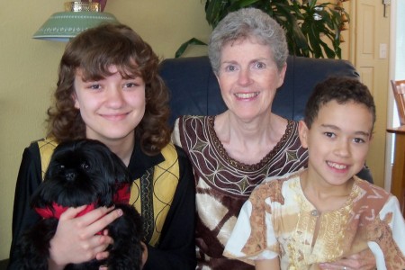 Ginny with grandchildren