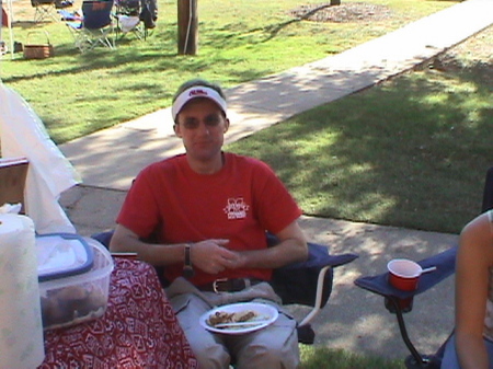 Daniel tailgaiting at Ole Miss football game