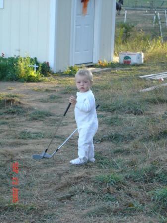 golf at 1 years old