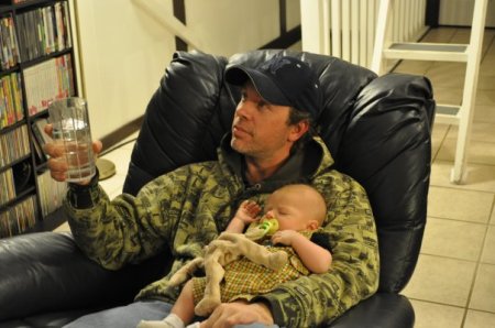 My husband with my first Grandson