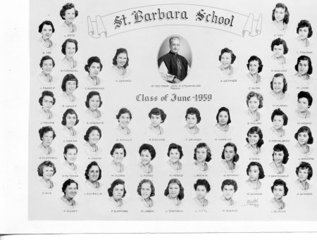 St. Barbara 8th grade Graduating Class 1959