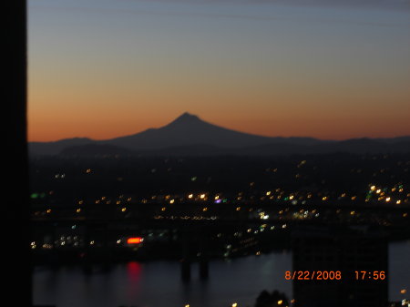 Mount Hood view from penthouse apt 08-09