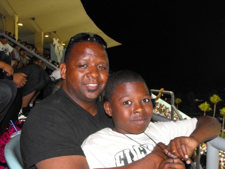 Me and my son at Dodger stadium