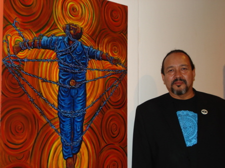 Me and one of my paintings...