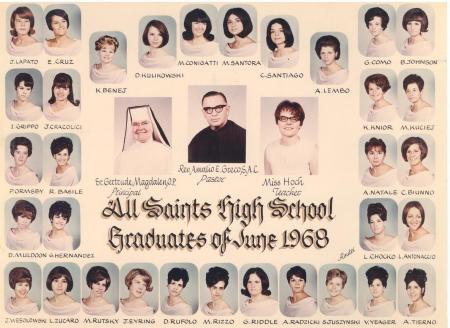 All Saints High School Graduates of June 1968