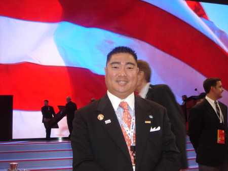 Me by the stage at 2008 RNC