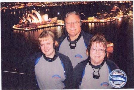 On top of the Harbor Bridge in Sydney