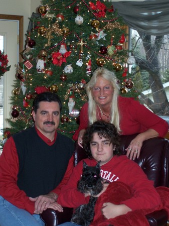 Me and my husband Al and my son J.P. and dog