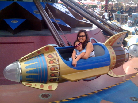Disneyland with my daughter.
