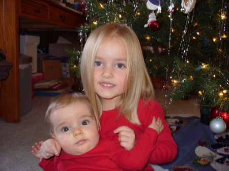 Granddaughters, Christmas 2009.