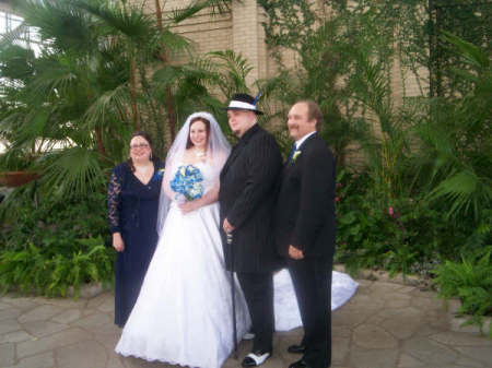 Veronica and I with the newlyweds