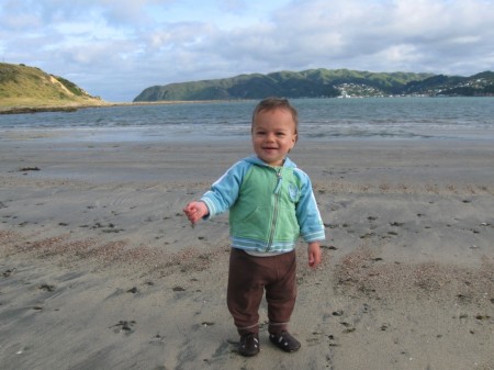 Our Grandson Zorion on the Beach