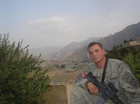 CJ in the mountains of afghanistan