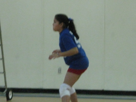 Omanik playing volleyball.