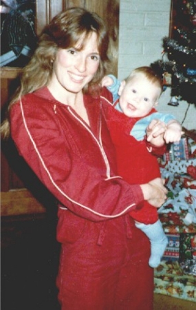 Cayelin with first born son in 1982