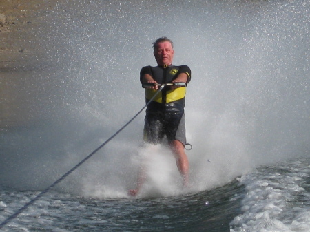 This is Robert barefooting at Yough Lake.