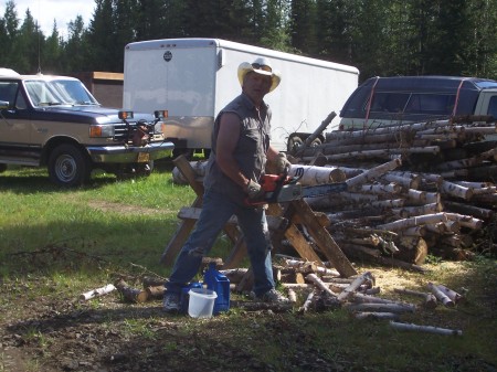 cuttin winter firewood