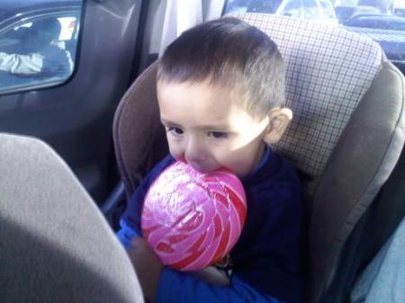 Loving his Lollypop..I just Love Santiago