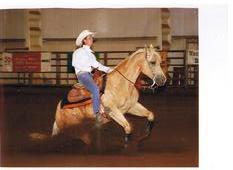 daughter showing reining horses