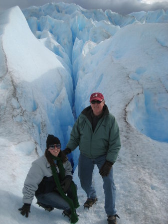 With my daughter on a glacier in Argentina