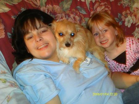 my baby,her doggie,& my pest Shania.