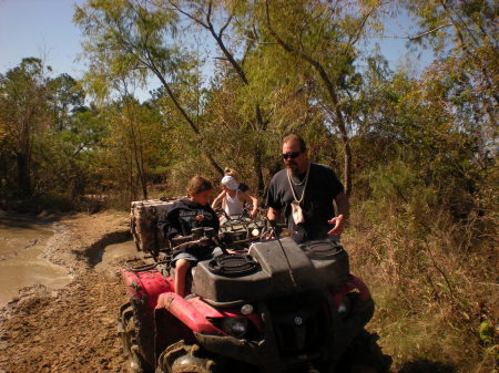 AUTUMN AND I MUDDIN W/ FAMILY