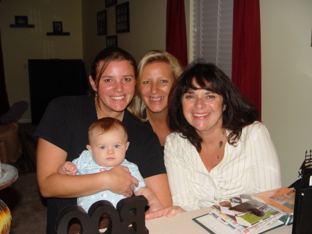 Nicole,Ashlyn with Grandma and aunt